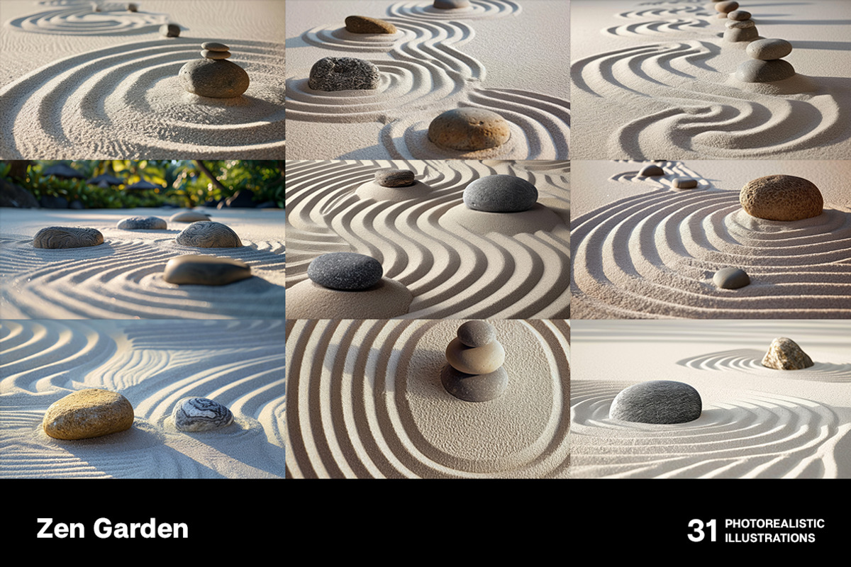 Zen Garden. 31 images, a Healthcare Illustration by Handmadefont (Photo 6 of 10)