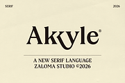 Akkyle – Modern High Contrast Serif, a Serif Font by Zaloma Studio (Thumbnail 1 of 11)