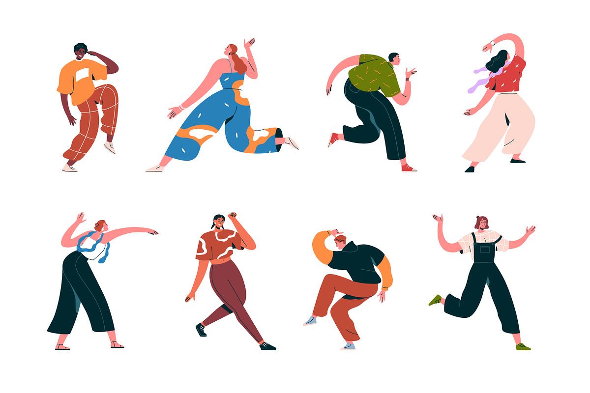 Happy people dancing at party set, a Person Illustration by Good Studio (Photo 2 of 5)