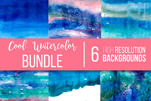 Cool watercolor textures bundle