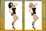 Pretty girl in the style of pin-up, an Illustration by Vavavka (Thumbnail 4 of 5)