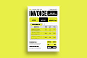 White Black Bold Minimalist Invoice, a Templates & Theme by graphicook (Thumbnail 1 of 3)