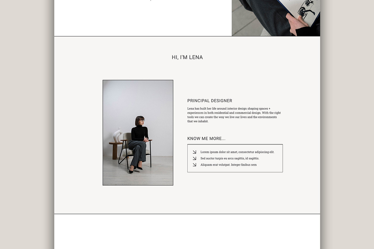 Elementor Template About Us Page, a Landing Page Template by Eva Cogollos Studio (Photo 3 of 6)