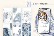 Winter alcohol ink and line art set, a Texture Illustration by Tiana Geo (Thumbnail 7 of 15)