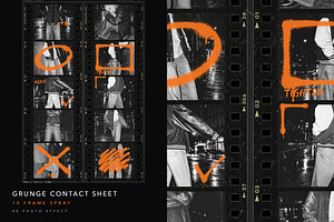 Grunge Film Strip Contact Sheet