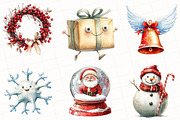 Cute Christmas Clipart, an Illustration by OK Design (Thumbnail 5 of 5)