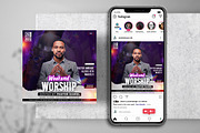 Worship Church Instagram Flyers Set, a Flyer Template by PixelsDesign (Thumbnail 3 of 5)