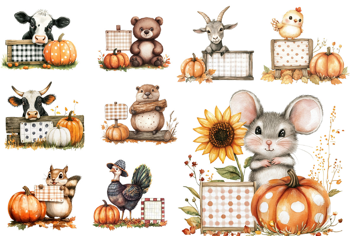 Autumn Fall Sublimation Clipart, an Illustration by Designworld (Photo 3 of 5)