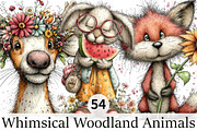 Whimsical Summer Woodland Animal Cli, an Illustration by DreamPrint404 (Thumbnail 1 of 4)