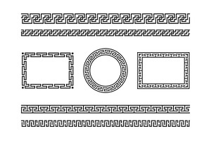 Greek Frame Borders. Ancient Native