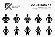 Confidence Icon Vector, a Solid Icon by Akatype Studio (Thumbnail 1 of 3)