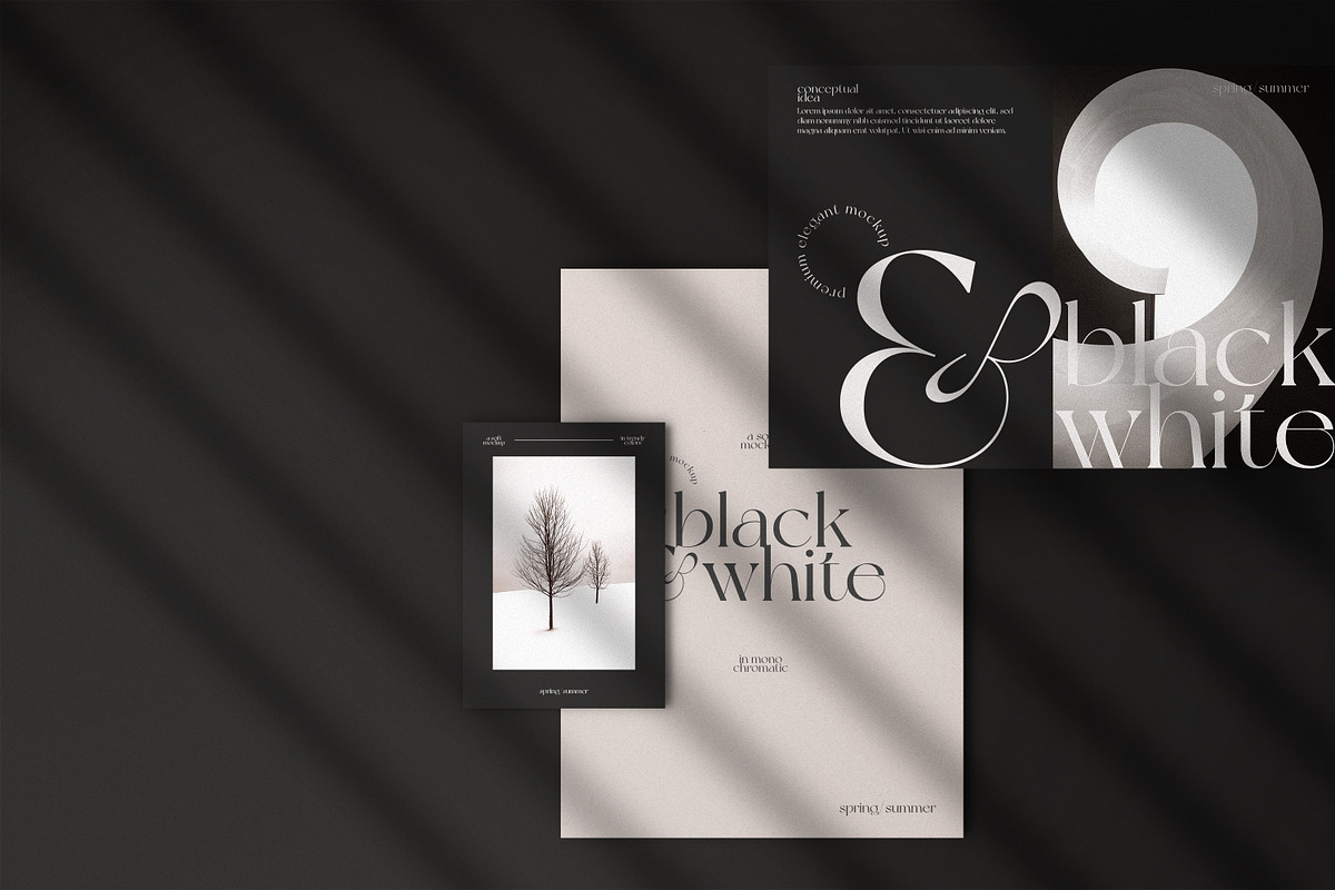 Black & White Stationery Mockup, a Books & Magazine Mockup by CarmineType (Photo 3 of 15)