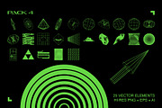 Retro Futuristic Elements, an Object Graphic by The Fake PNG (Thumbnail 5 of 11)