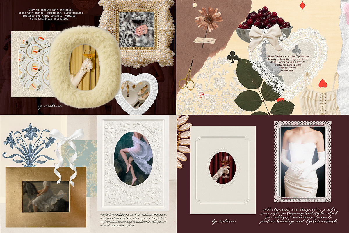 4 in 1: Romantic Archive Bundle, a Texture Graphic by Lidberia (Photo 4 of 9)