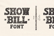 ShowBill Hand Drawn Western Font, a Slab Serif Font by Madeline ODonoghue Design (Thumbnail 1 of 10)