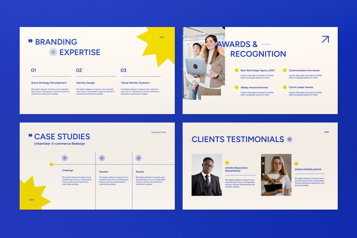 White Blue Company Profile PPT, a Presentation Template by graphicook (Photo 4 of 5)