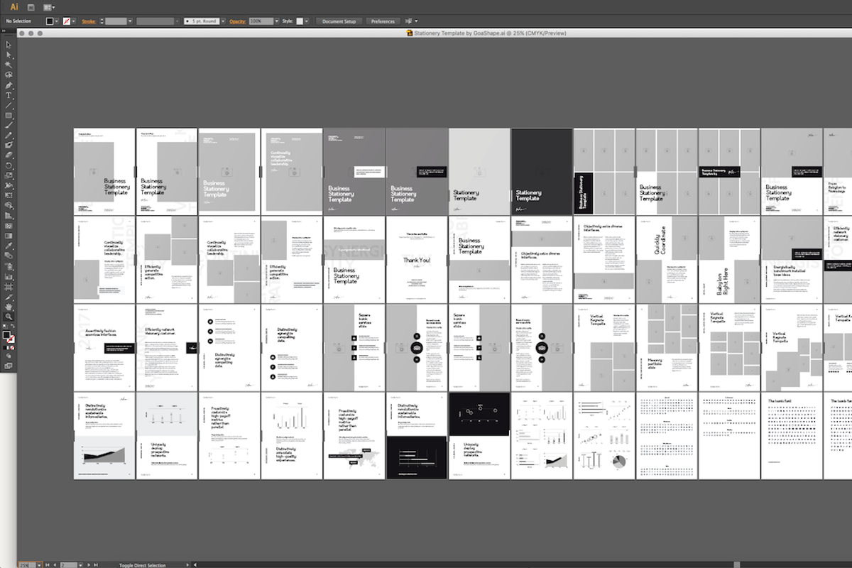 Nano Illustrator Stationery Template, a Stationery Template by Goashape Studio (Photo 2 of 9)