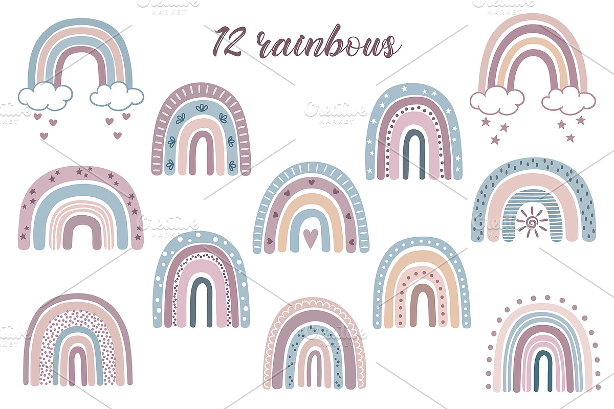Rainbows vector bundle, a Graphic by InkySplash (Photo 2 of 8)