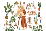 A cozy homely atmosphere, a Person Illustration by Chikovnaya (Thumbnail 2 of 5)