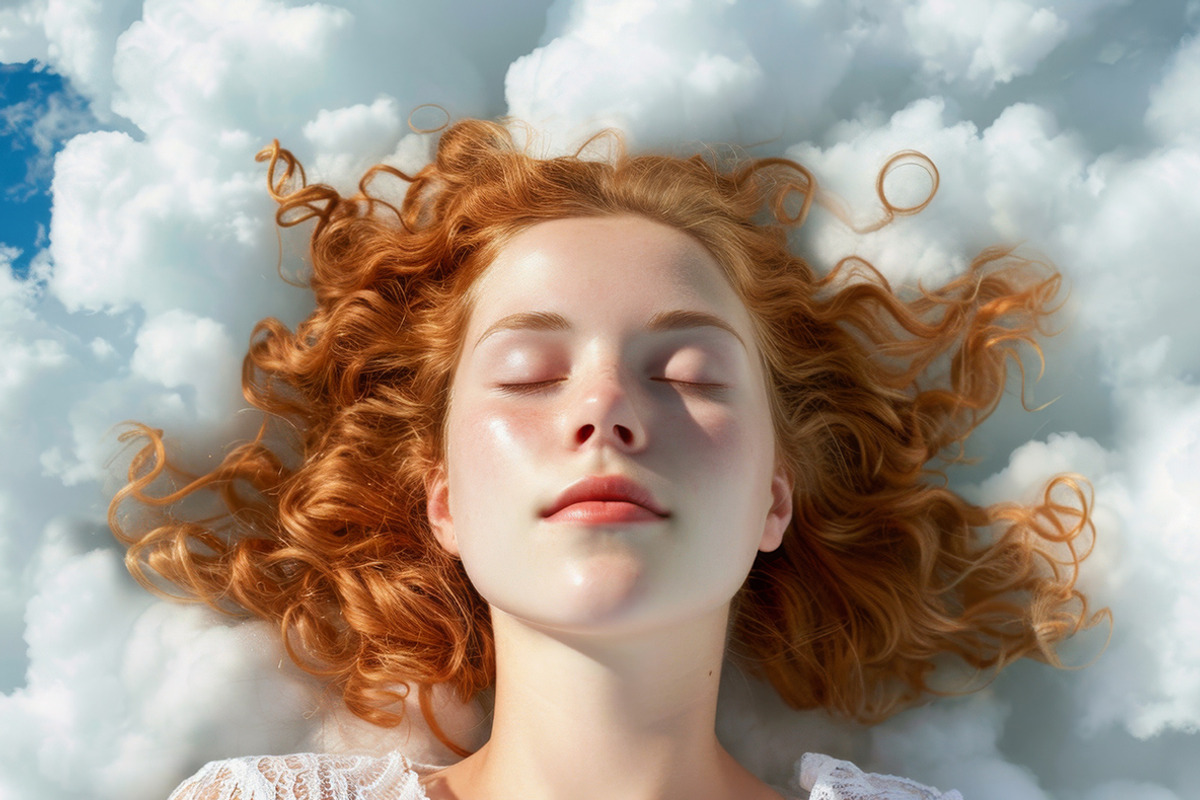 Sleeping in the clouds. 63 images, a Person Illustration by Handmadefont (Photo 3 of 13)