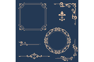 Vintage floral set, an Outline Icon by RODINA