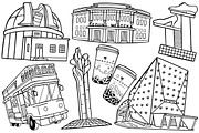 Bandung City Doodle Vector Pack, an Object Graphic by MEDZ (Thumbnail 4 of 4)