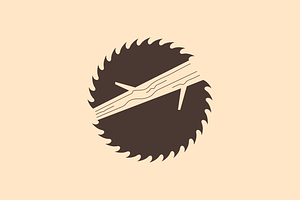 wood saw logo design vector, a Branding & Logo Template by devastd