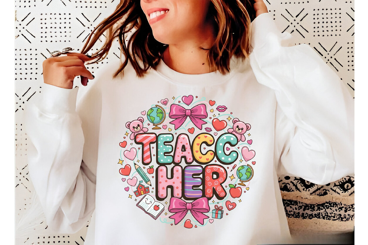 Preppy Teacher Valentine Png, Coquet, an Illustration by Designking (Photo 2 of 6)