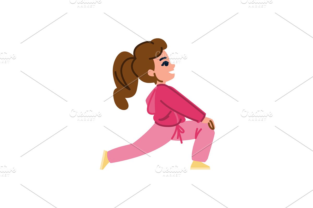 Young girl doing stretching, a Sport Illustration by pikepicture