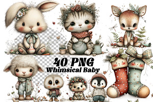 whimsical baby characters festive, an Illustration by one-touch