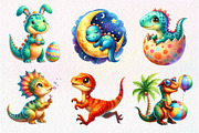 Cute Dinosaurs Sublimation Clipart, an Illustration by Dream Creation (Thumbnail 2 of 7)