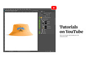 Bucket Hat Mockups, a Hat Mockup by rebrandy (Thumbnail 8 of 9)