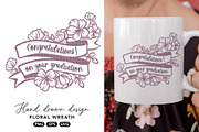 laurel wreath SVG, flower border, a Graphic by hanacrochetdesign (Thumbnail 11 of 11)