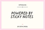 Powered by Sticky Notes, a Handwritten Font by Sofia Skoog (Thumbnail 1 of 13)