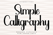 Simple Calligraphy, a Handwritten Font by InermediaSTUDIO (Thumbnail 1 of 7)