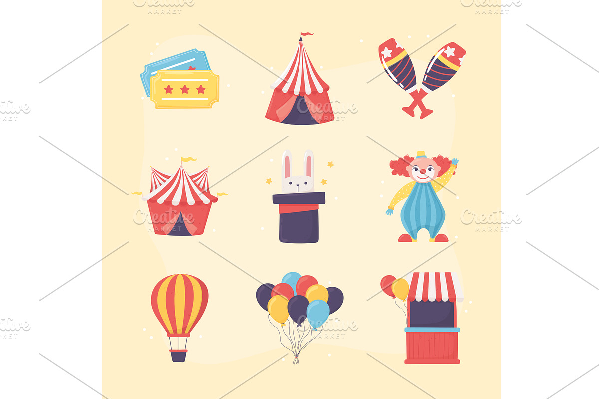 circus show set, an Object Illustration by studiogstock