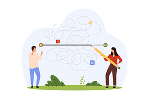 Easy and simple solution to, a Person Illustration by Flashvector