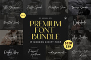 Premium Font Bundle Sale, a Script Font by Heinzel Std (Thumbnail 1 of 10)