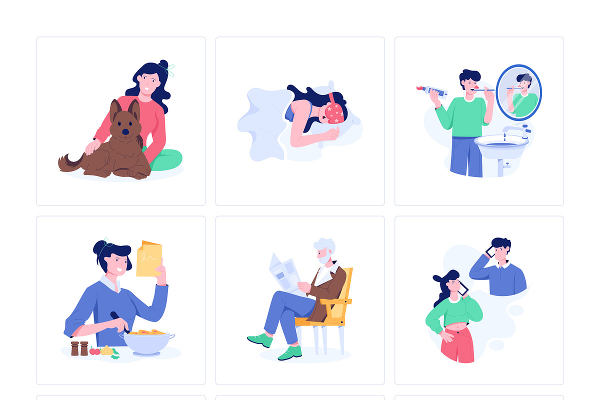 People Lifestyle Illustration Set, a Person Illustration by Prosymbols (Photo 6 of 8)