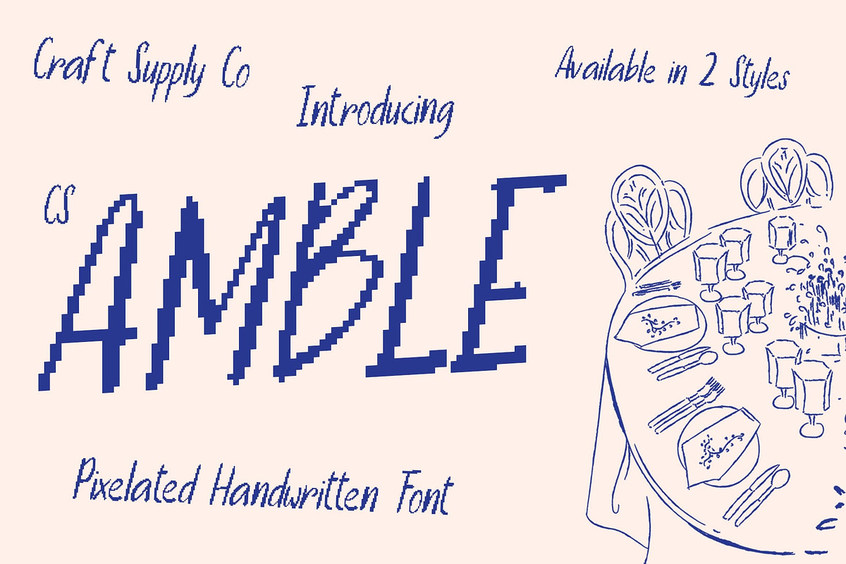 CS Amble Pixel, a Sans Serif Font by Craft Supply Co. (Photo 1 of 8)