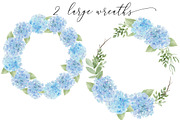 Blue Hydrangea Watercolor florals, an Illustration by DailyMiracleDigitals,LLC (Thumbnail 10 of 11)