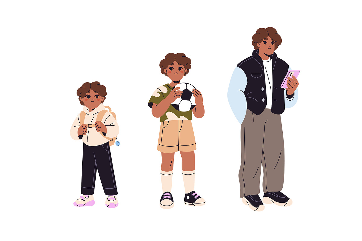 Human life cycle set, a Person Illustration by PaperTrident (Photo 5 of 9)