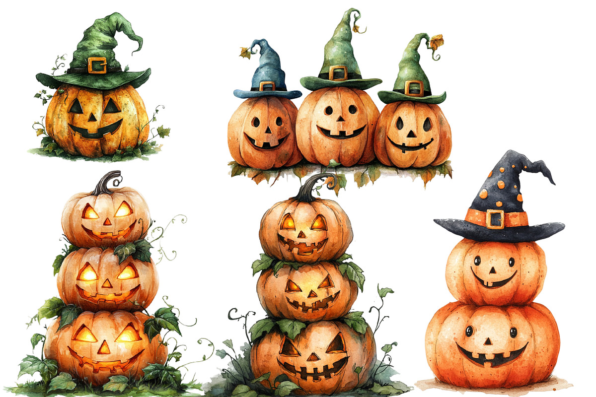 Halloween Pumpkin Clipart, an Illustration by Designworld (Photo 4 of 5)