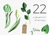Wedding Watercolor Tulips Set, an Illustration by WBS Design (Thumbnail 7 of 9)