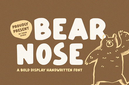 Bear Nose Font, a Handwritten Font by Timurtype