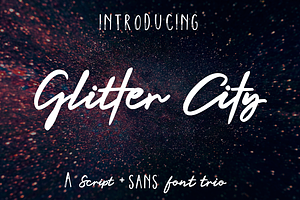 Glitter City Font Trio Logos