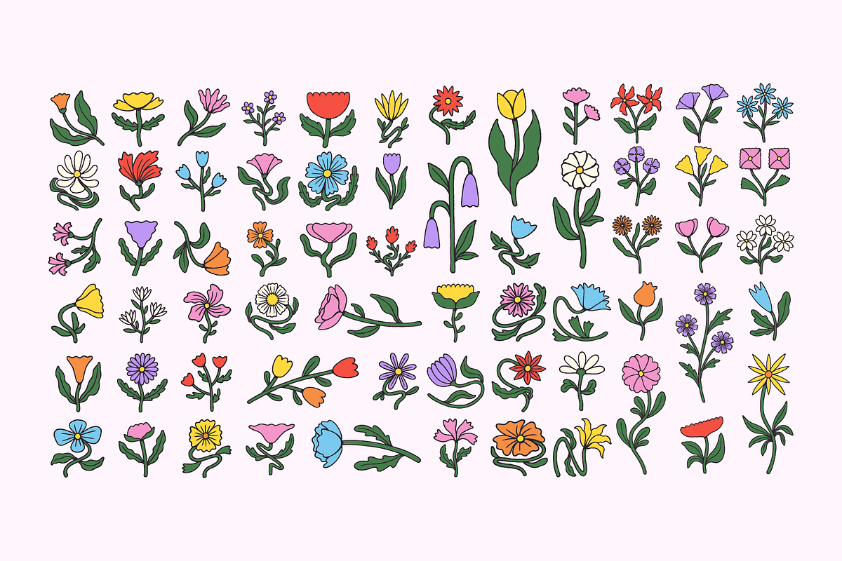 Sunny Blooms Illustration Set, an Object Illustration by The Isian (Photo 2 of 16)