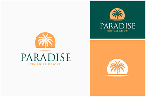 Palm Coconut Tree Tropic Beach Logo, a Branding & Logo Template by Enola99d