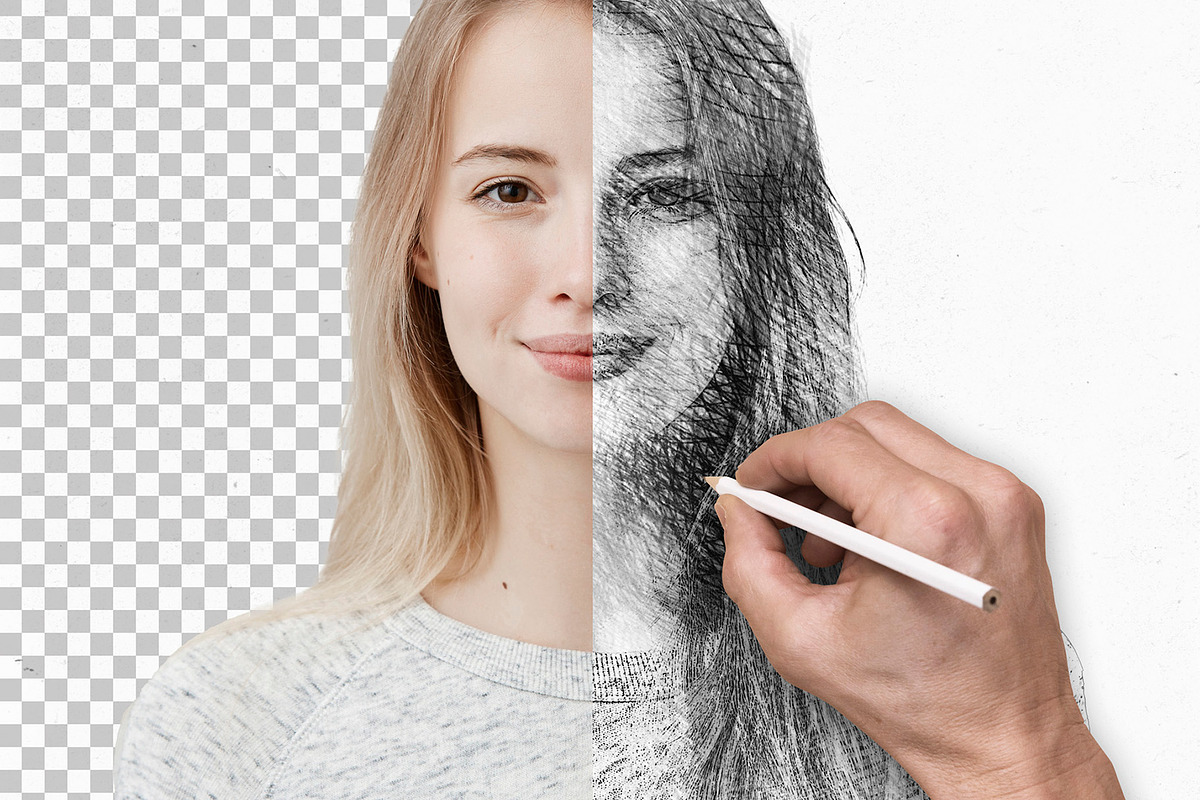 Photoshop sketch effects, a Pens & Pencil Mockup by Twin Design (Photo 5 of 5)