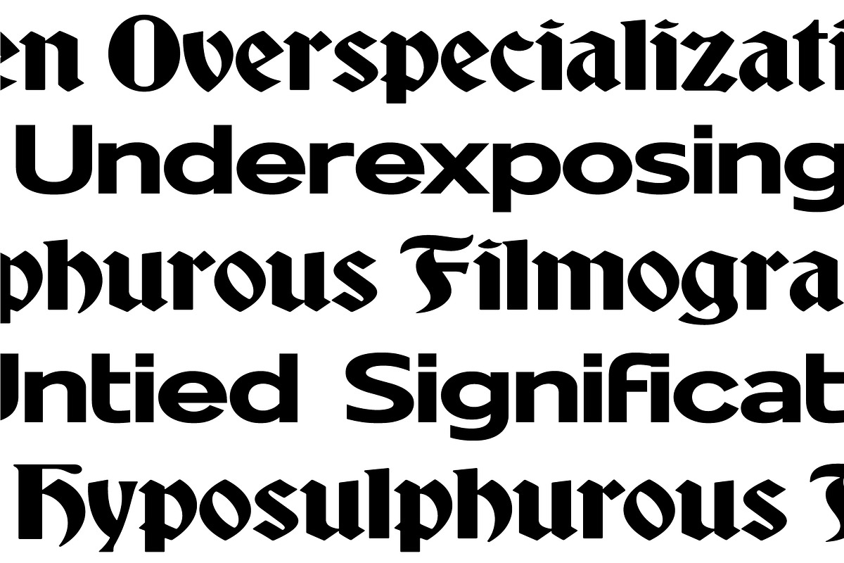 KSP Ruckus, a Blackletter Font by letrasdegs (Photo 3 of 8)
